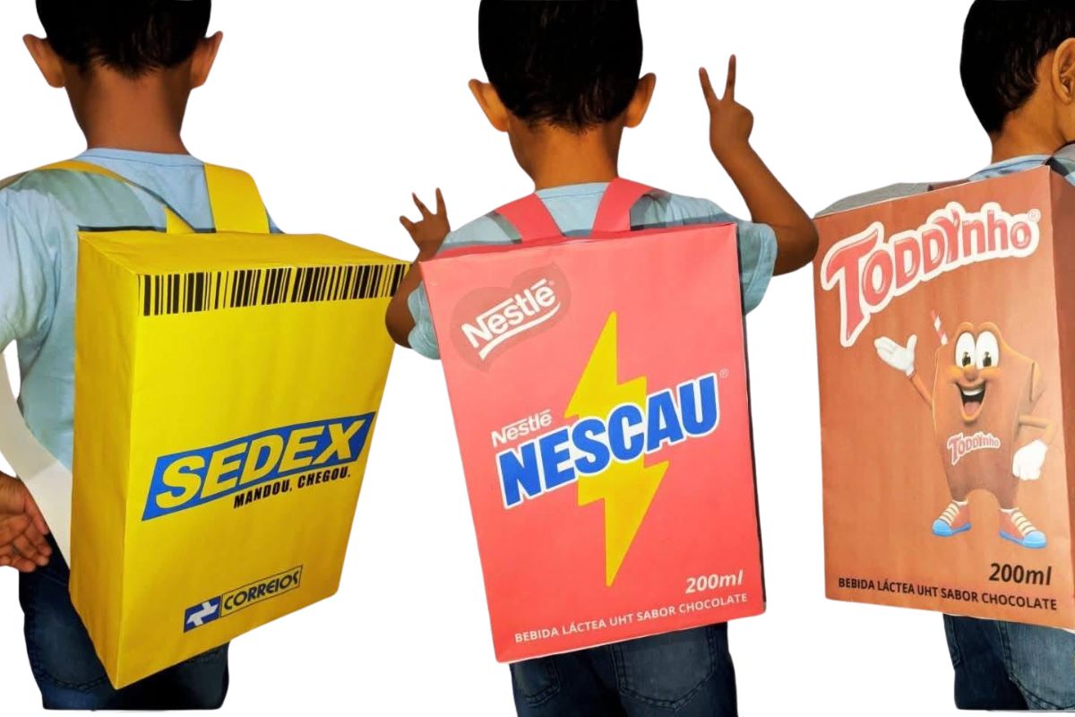 Mochila Maluca de caixa de sapato