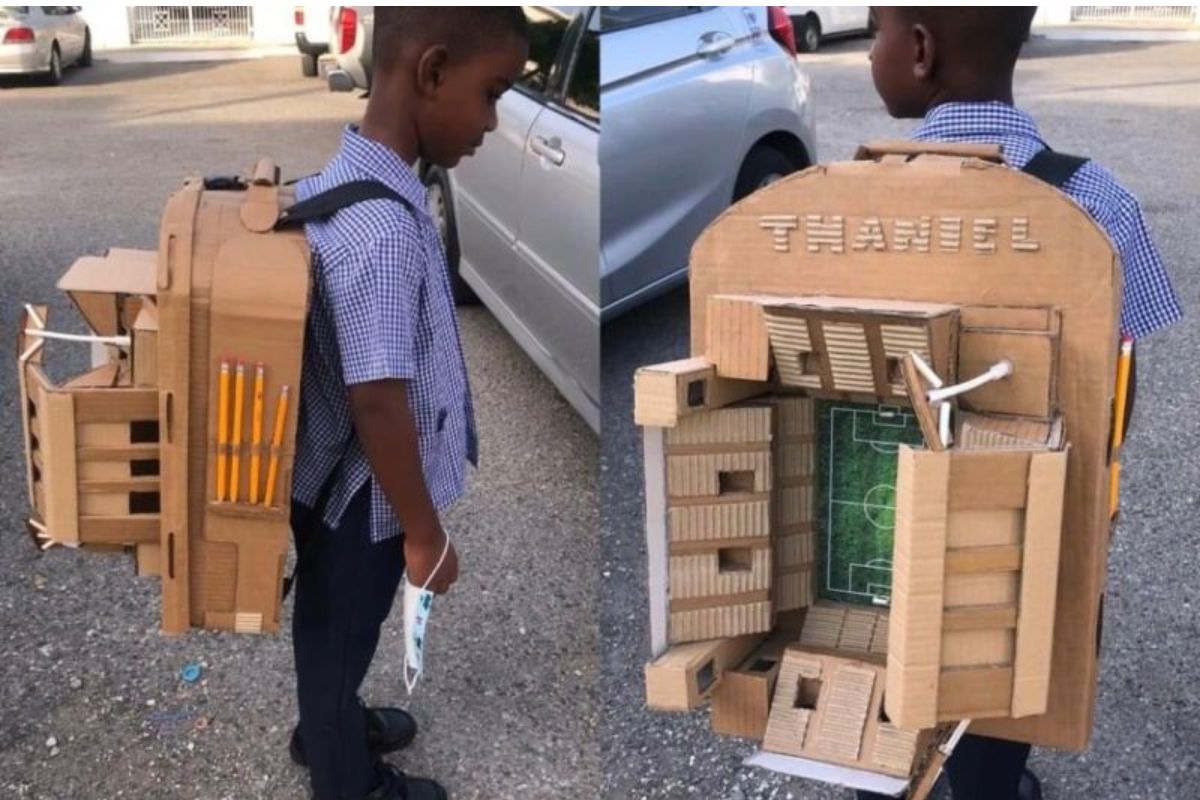 Mochila Maluca de papelão