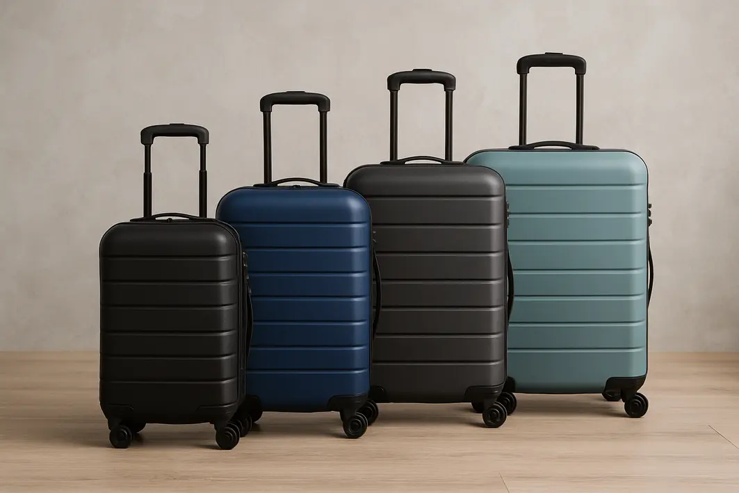 mala preta compacta mecanismo Mãos masculinas ajustando o carrinho telescópico de mala compacta preta texturizada